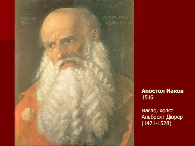 Апостол Иаков 1516 масло, холст Альбрехт Дюрер (1471-1528)