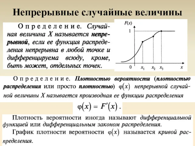 Непрерывные случайные величины