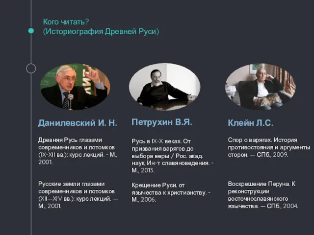 Кого читать? (Историография Древней Руси) Данилевский И. Н. Древняя Русь