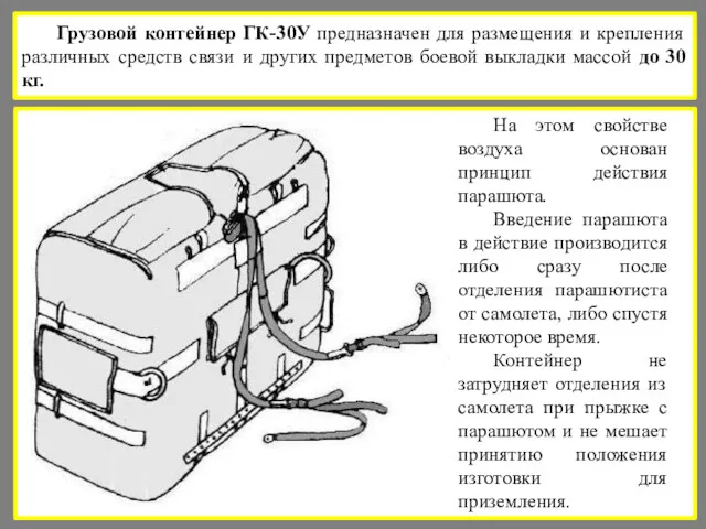 Грузовой контейнер ГК-30У предназначен для размещения и крепления различных средств