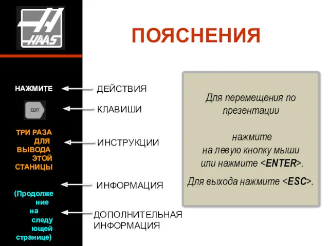 НАЖМИТЕ ТРИ РАЗА ДЛЯ ВЫВОДА ЭТОЙ СТАНИЦЫ (Продолжение на следующей