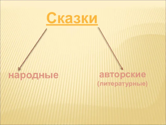 Сказки народные авторские (литературные)