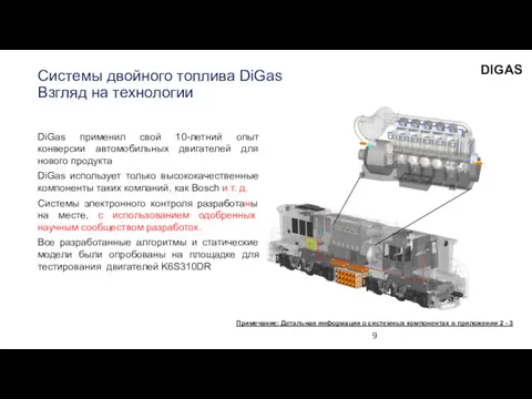 Системы двойного топлива DiGas Взгляд на технологии Примечание: Детальная информация