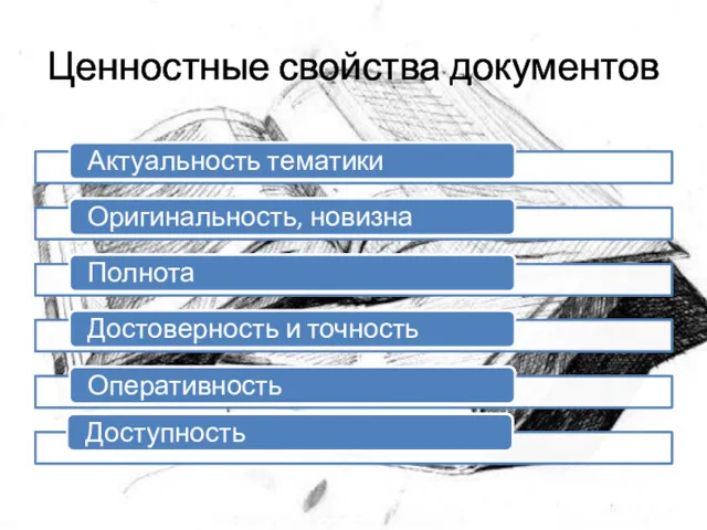 Ценностные свойства документов