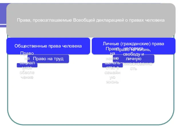 Права, провозглашаемые Всеобщей декларацией о правах человека Общественные права человека