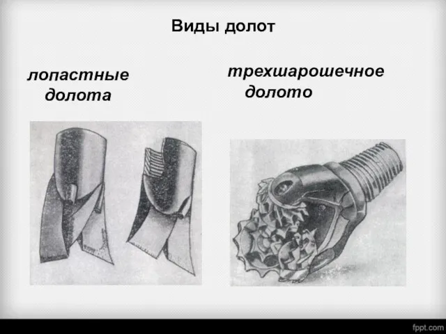 Виды долот лопастные долота трехшарошечное долото