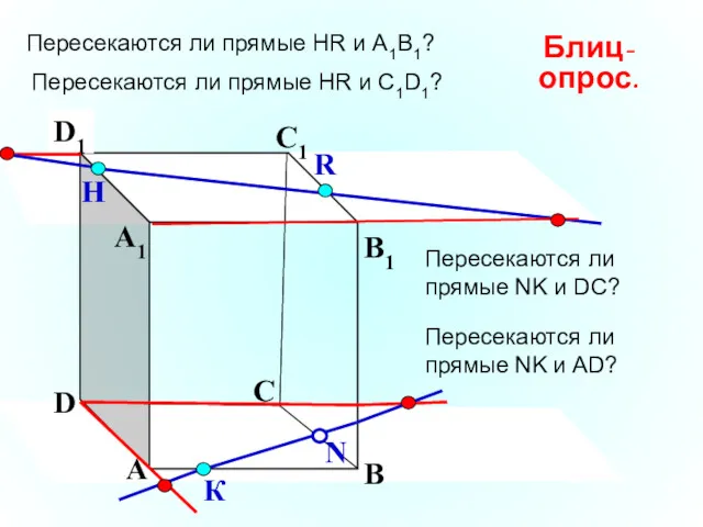 А В С D А1 D1 С1 B1 Пересекаются ли