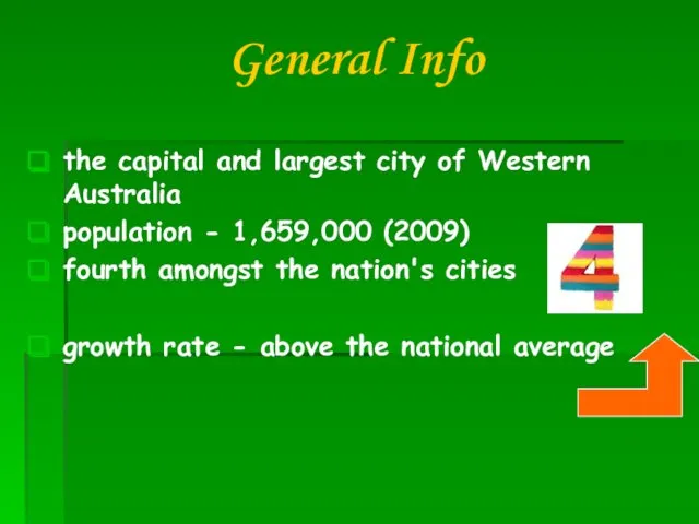 General Info the capital and largest city of Western Australia