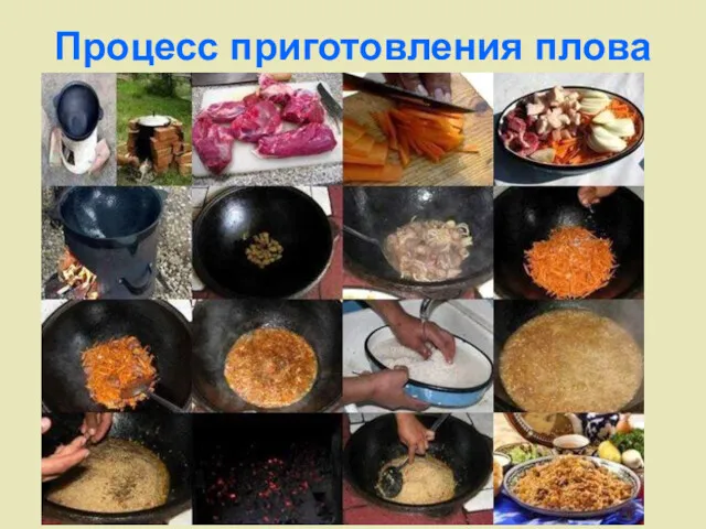 Процесс приготовления плова