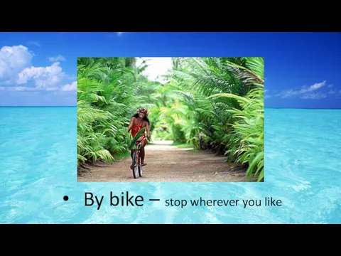 By bike – stop wherever you like