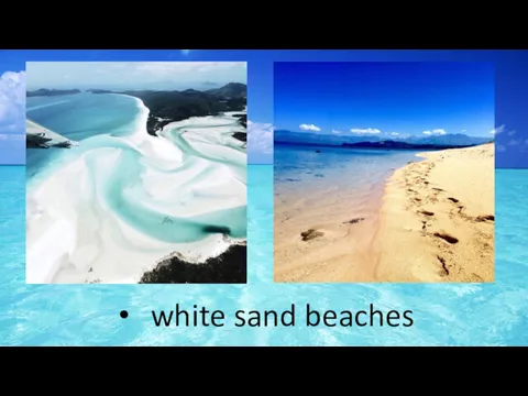 white sand beaches
