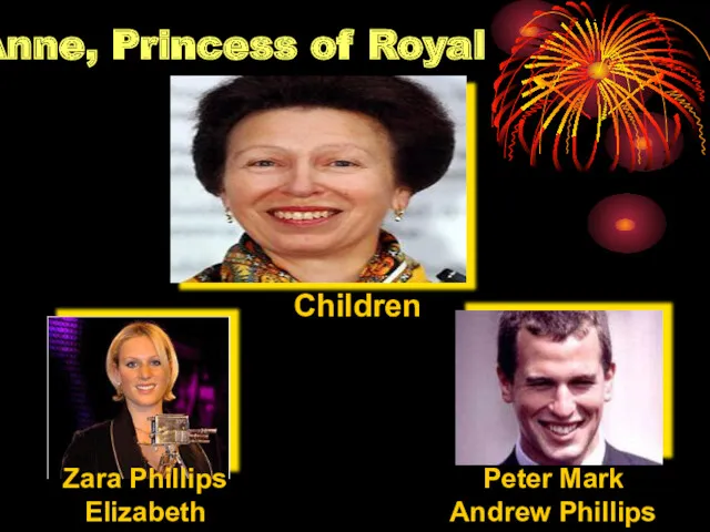 Anne, Princess of Royal Children Zara Phillips Elizabeth Peter Mark Andrew Phillips