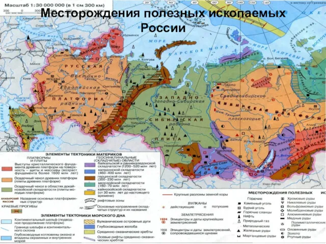 Месторождения полезных ископаемых России