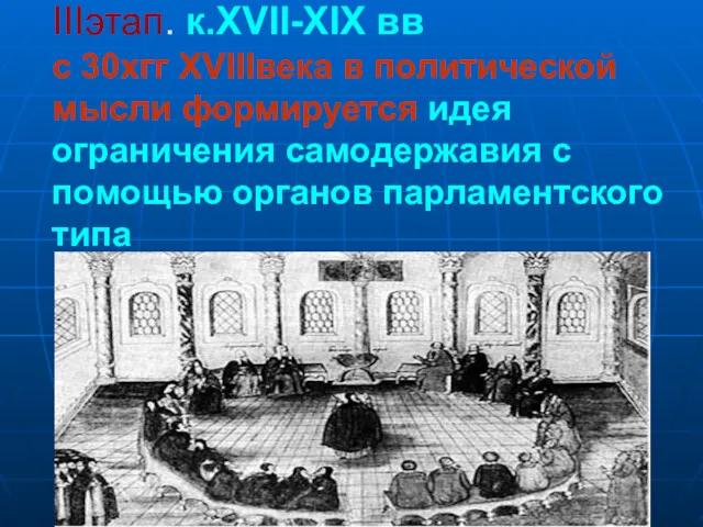 IIIэтап. к.XVII-XIX вв с 30хгг XVIIIвека в политической мысли формируется