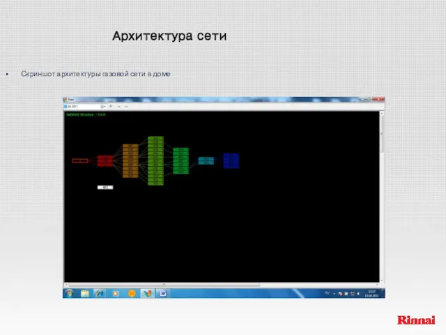 Архитектура сети Скриншот архитектуры газовой сети в доме