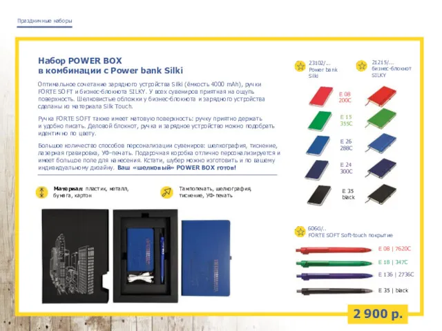Набор POWER BOX в комбинации с Power bank Silki Оптимальное