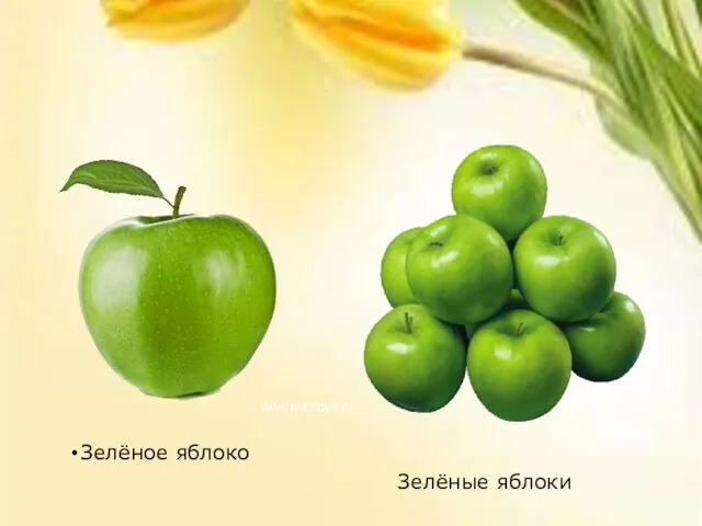 Зелёное яблоко Зелёные яблоки