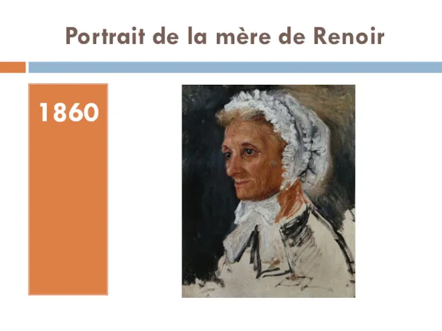 Portrait de la mère de Renoir 1860