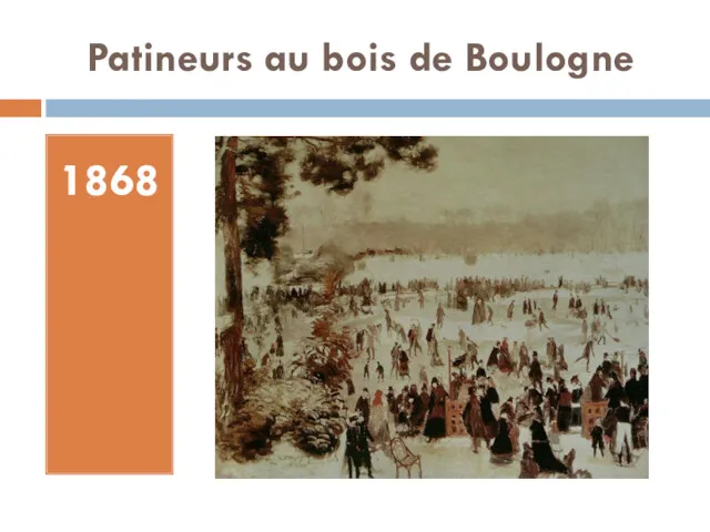 Patineurs au bois de Boulogne 1868