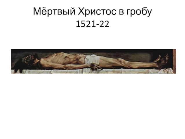 Мёртвый Христос в гробу 1521-22