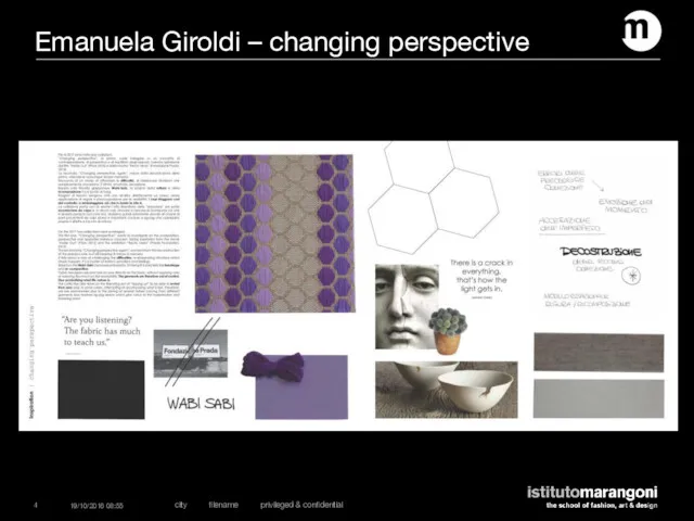 Emanuela Giroldi – changing perspective 19/10/2016 08:55 city filename privileged & confidential