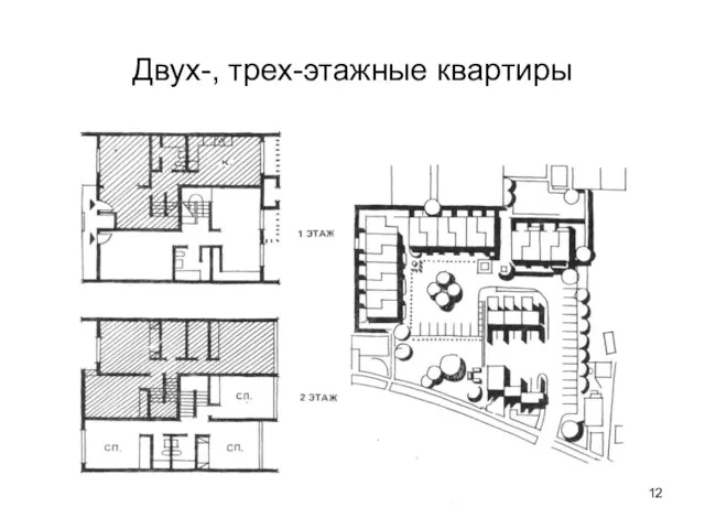 Двух-, трех-этажные квартиры