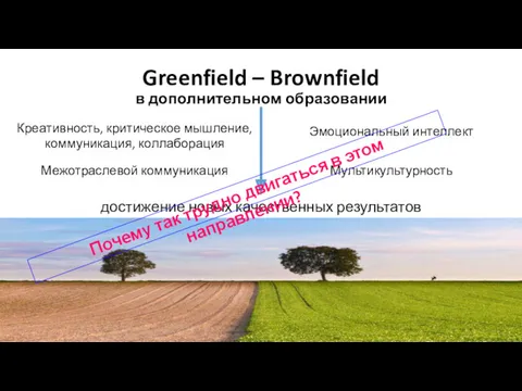 Greenfield – Brownfield в дополнительном образовании достижение новых качественных результатов