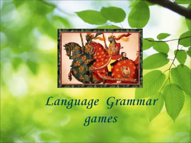 Language Grammar games