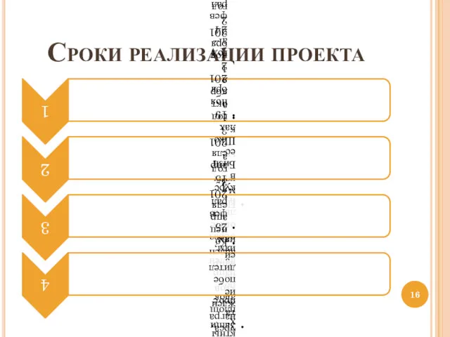 Сроки реализации проекта