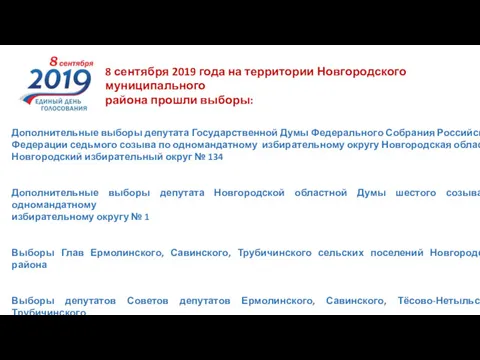 8 сентября 2019 года на территории Новгородского муниципального района прошли