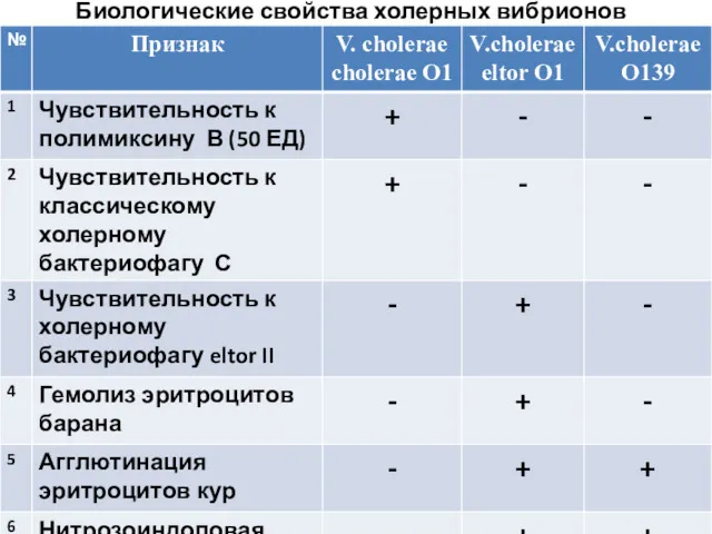 Биологические свойства холерных вибрионов