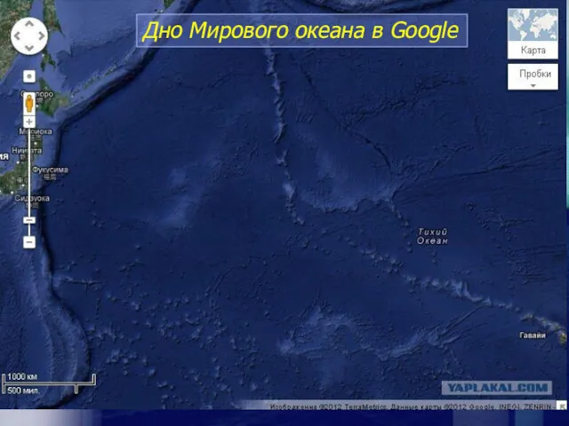 Дно Мирового океана в Google