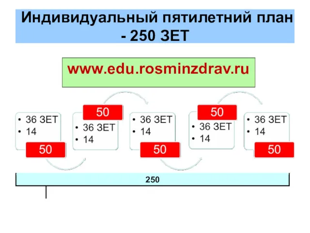Индивидуальный пятилетний план - 250 ЗЕТ 250 www.edu.rosminzdrav.ru