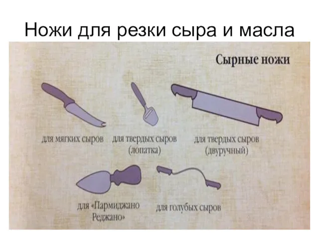 Ножи для резки сыра и масла