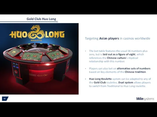 Gold Club Huo Long Targeting Asian players in casinos worldwide