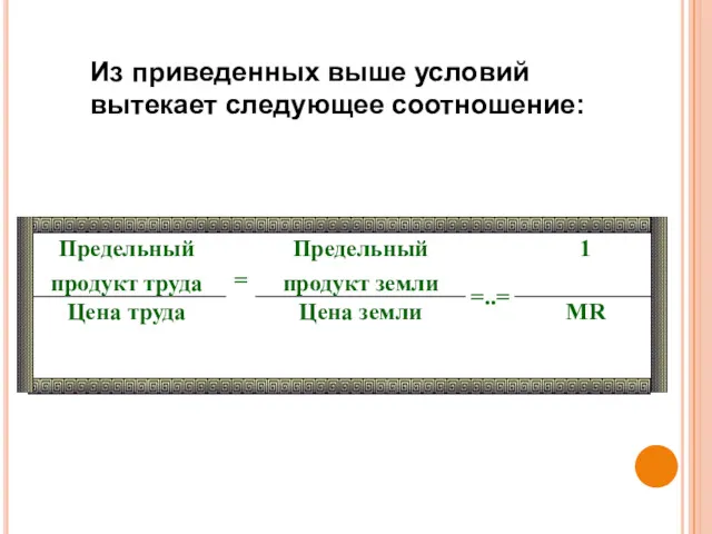 Из приведенных выше условий вытекает следующее соотношение: