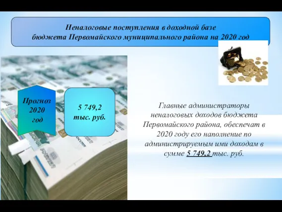 Неналоговые поступления в доходной базе бюджета Первомайского муниципального района на