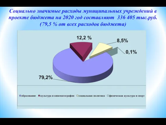 Социально значимые расходы муниципальных учреждений в проекте бюджета на 2020