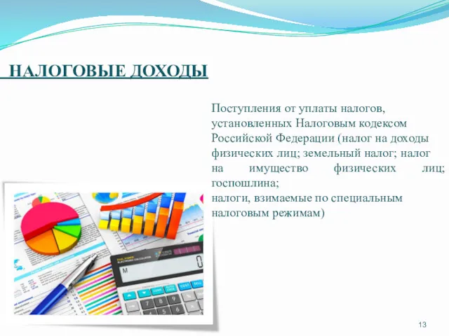 НАЛОГОВЫЕ ДОХОДЫ Поступления от уплаты налогов, установленных Налоговым кодексом Российской Федерации (налог на