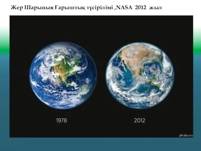 Жер Шарының Ғарыштық түсірілімі ,NASA 2012 жыл