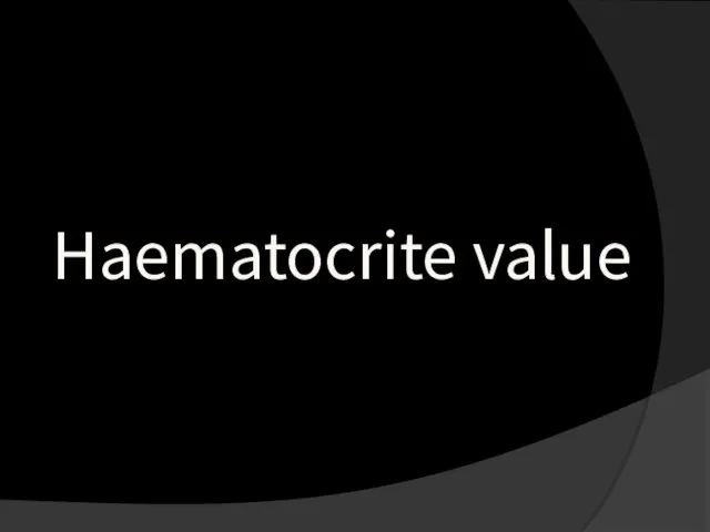 Haematocrite value
