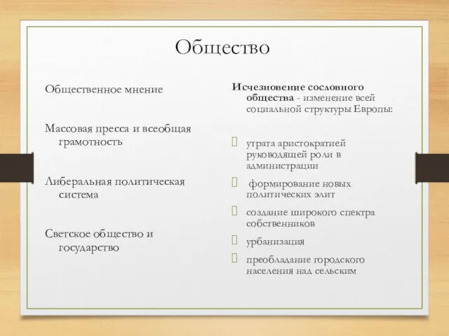 Общество Общественное мнение Массовая пресса и всеобщая грамотность Либеральная политическая