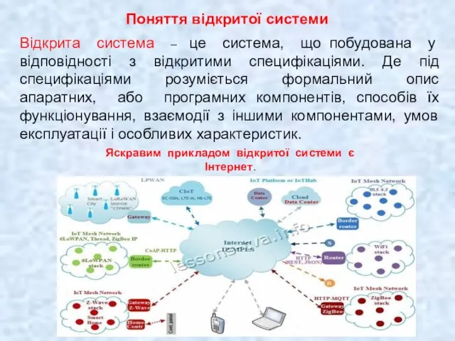 Поняття відкритої системи Відкрита система – це система, що побудована