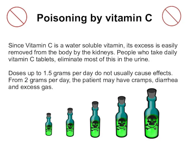 Poisoning by vitamin C Since Vitamin C is a water