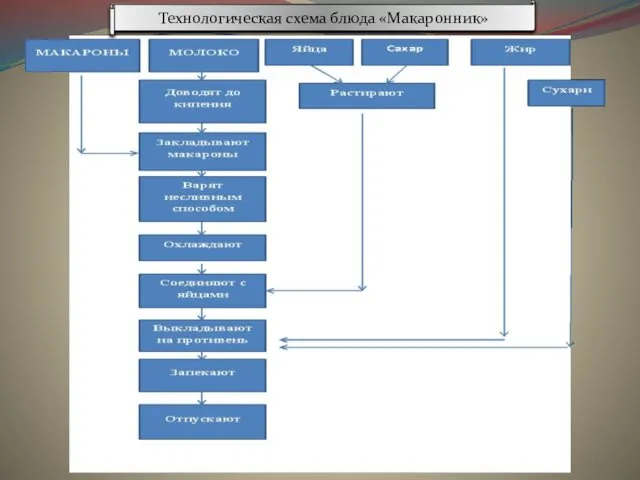 Технологическая схема блюда «Макаронник»