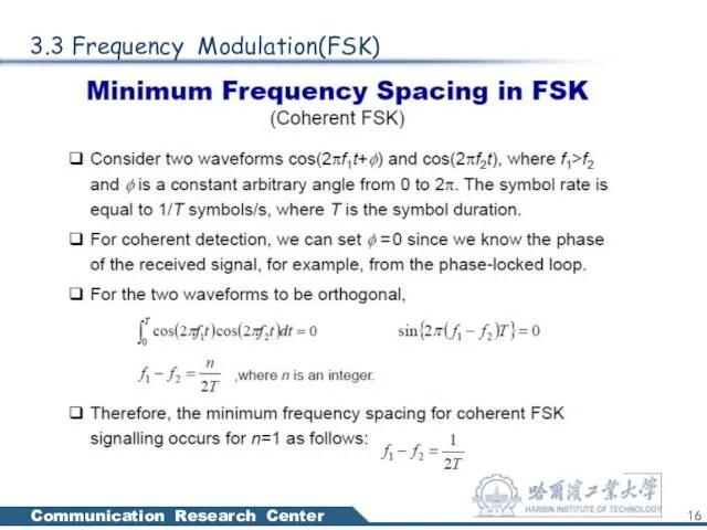 3.3 Frequency Modulation(FSK)