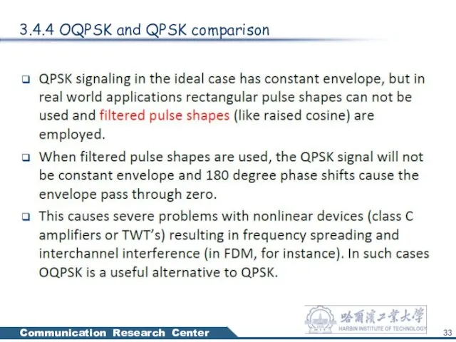 3.4.4 OQPSK and QPSK comparison