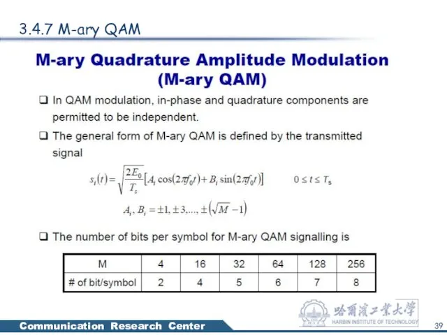 3.4.7 M-ary QAM