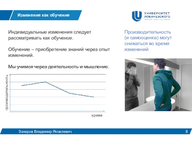 Производительность (и самооценка) могут снижаться во время изменений Индивидуальные изменения