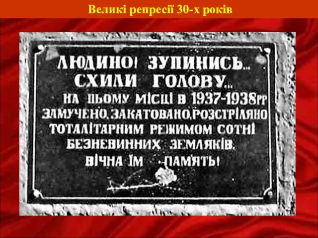 Великі репресії 30-х років